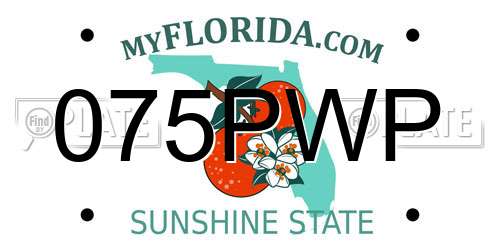 075PWP Florida License Plate