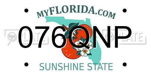 076QNP Florida License Plate