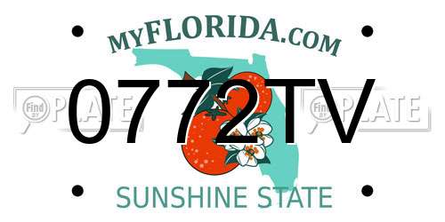 0772TV Florida License Plate