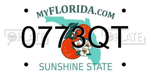 0773QT Florida License Plate