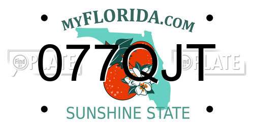 077QJT Florida License Plate
