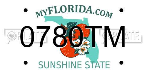 0780TM Florida License Plate