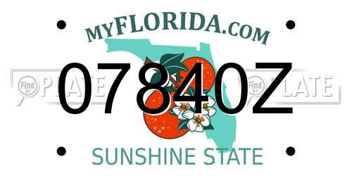 07840Z Florida License Plate