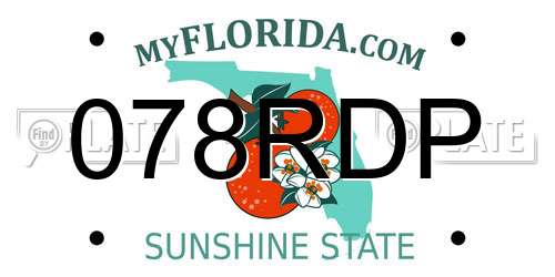078RDP Florida License Plate