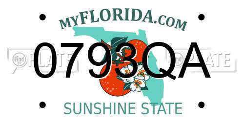0793QA Florida License Plate