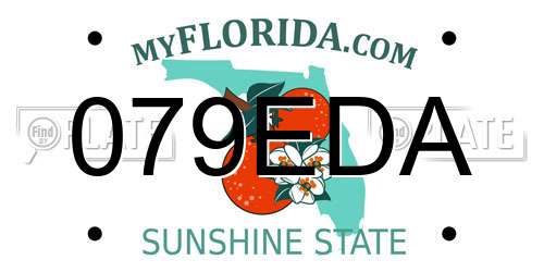 079EDA Florida License Plate