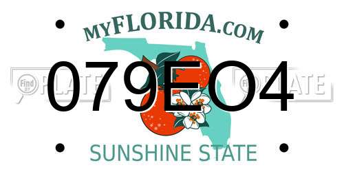 079EO4 Florida License Plate