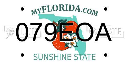 079EOA Florida License Plate