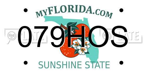 079HOS Florida License Plate