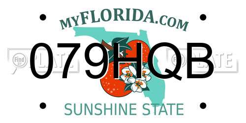 079HQB Florida License Plate