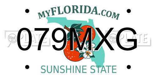 079MXG Florida License Plate