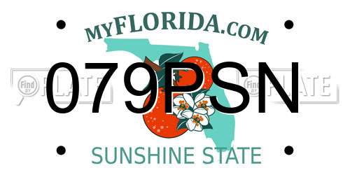 079PSN Florida License Plate