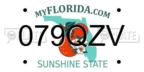 079QZV Florida License Plate