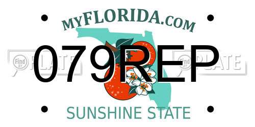 079REP Florida License Plate