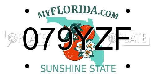 079YZF Florida License Plate