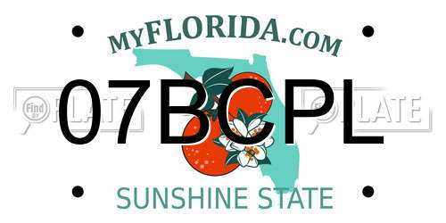 07BCPL Florida License Plate