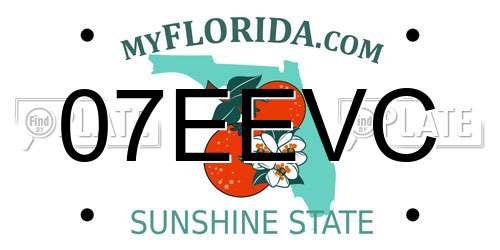 07EEVC Florida License Plate