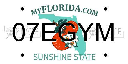 07EGYM Florida License Plate