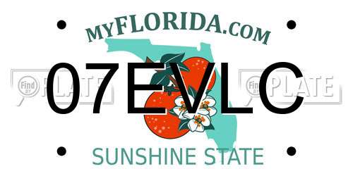07EVLC Florida License Plate