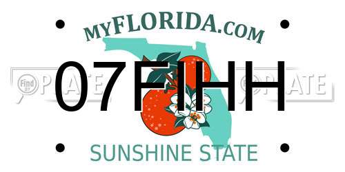 07FIHH Florida License Plate
