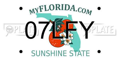 07LFY Florida License Plate