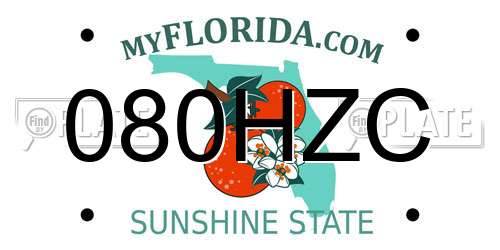 080HZC Florida License Plate
