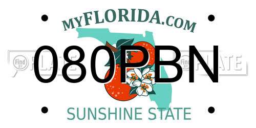080PBN Florida License Plate