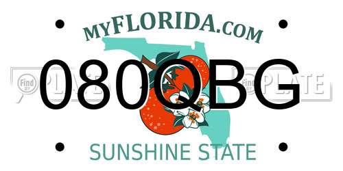 080QBG Florida License Plate