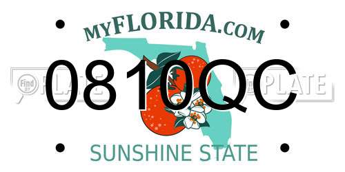 0810QC Florida License Plate