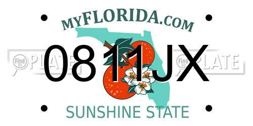 0811JX Florida License Plate
