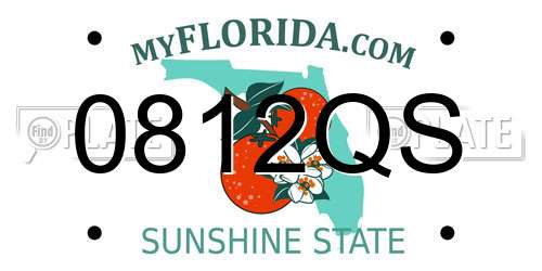 0812QS Florida License Plate