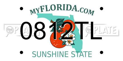 0812TL Florida License Plate