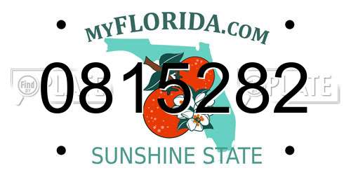 0815282 Florida License Plate