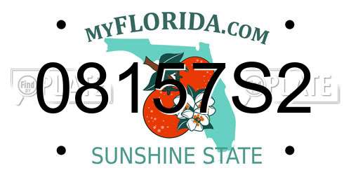 08157S2 Florida License Plate