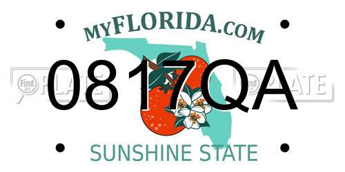 0817QA Florida License Plate