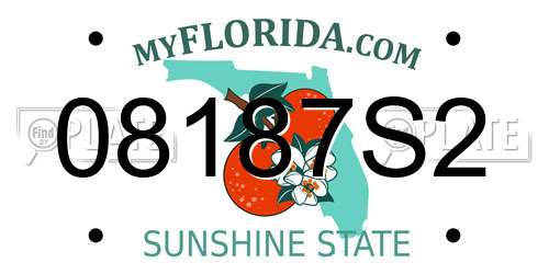 08187S2 Florida License Plate