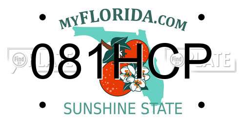 081HCP Florida License Plate