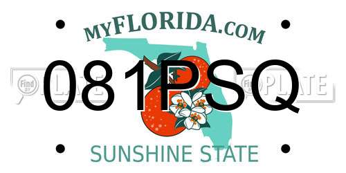 081PSQ Florida License Plate