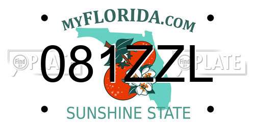 081ZZL Florida License Plate