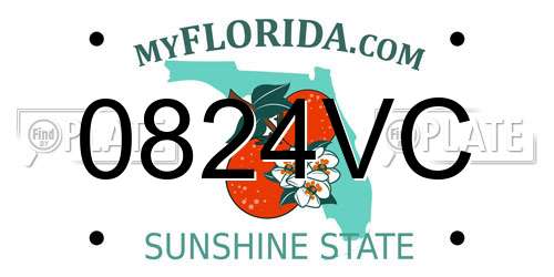 0824VC Florida License Plate