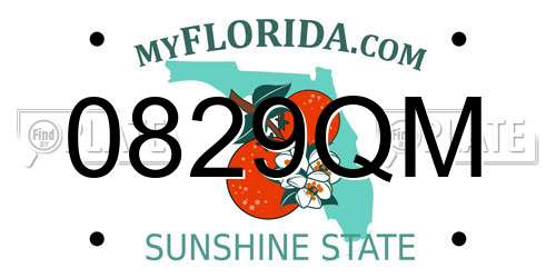 0829QM Florida License Plate