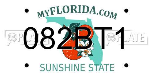 082BT1 Florida License Plate