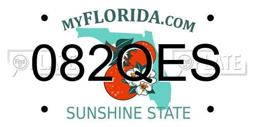 082QES Florida License Plate