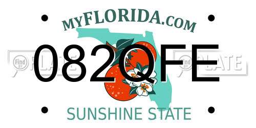 082QFE Florida License Plate