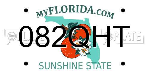 082QHT Florida License Plate