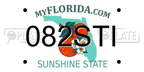 082STI Florida License Plate