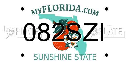 082SZI Florida License Plate