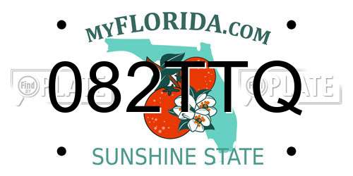 082TTQ Florida License Plate