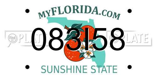 083I58 Florida License Plate
