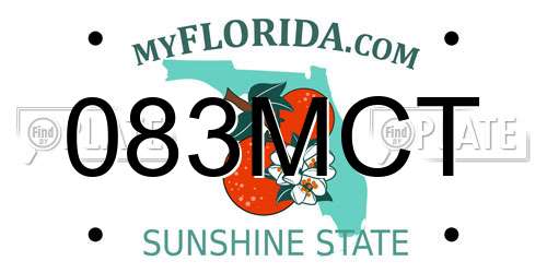 083MCT Florida License Plate